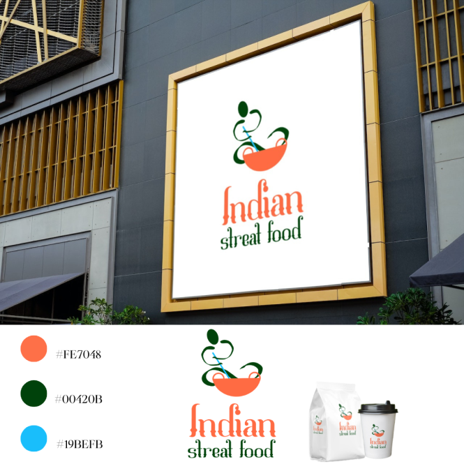 Indian Street Food Logo and Color Pallet