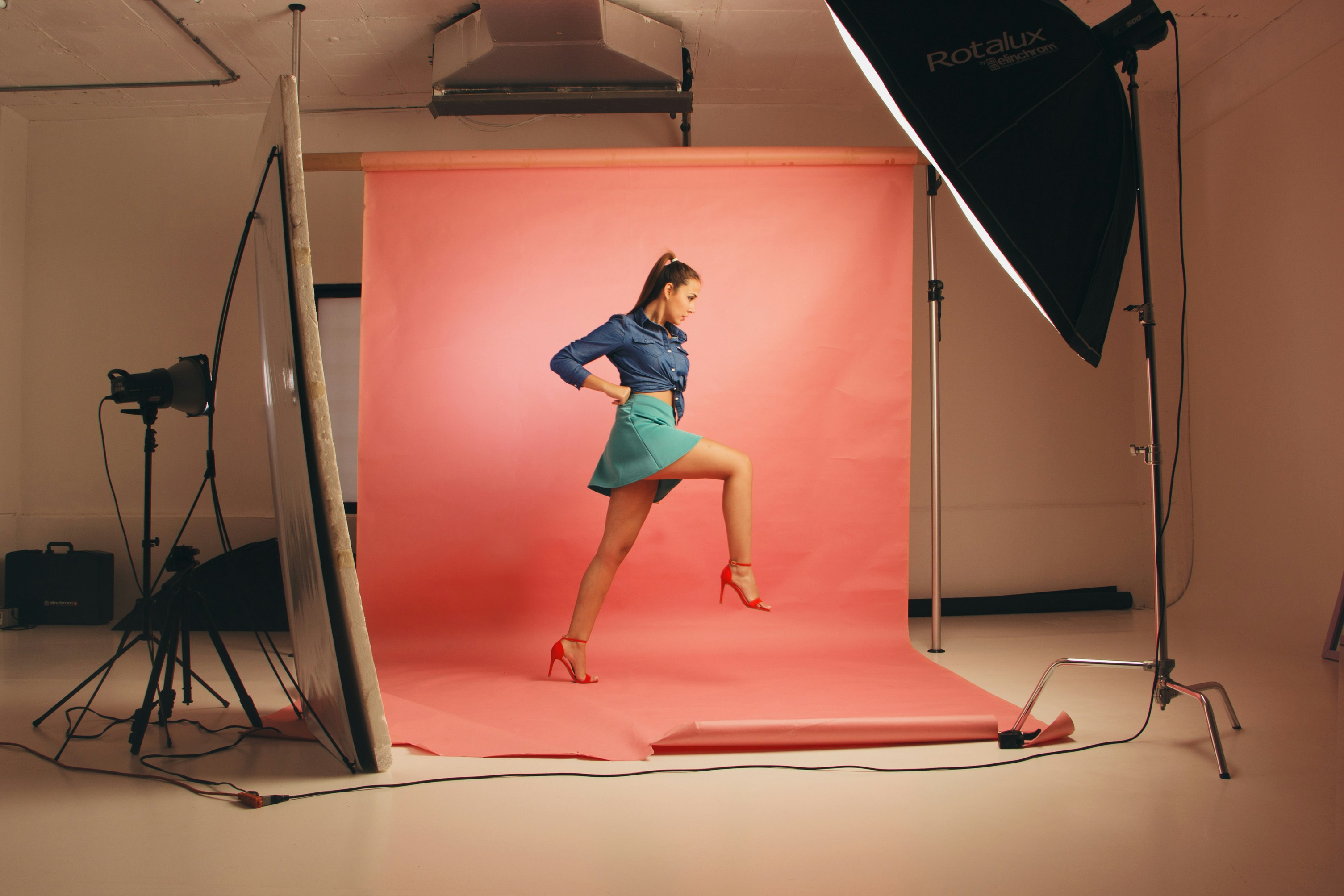 Product photography setup with natural light